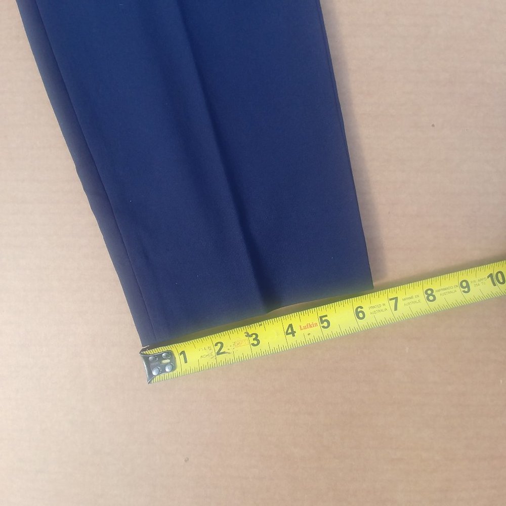 NEW Piazza Sempione navy Audrey cotton cropped pants capris 44 IT - Picture 11 of 12